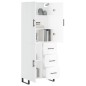vidaXL Aparador alto madera contrachapada blanco brillo 69,5x34x180 cm vidaXL Aparador alto madera contrachapada blanco brillo 69,5x34x180 cm