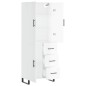 vidaXL Aparador alto madera contrachapada blanco brillo 69,5x34x180 cm vidaXL Aparador alto madera contrachapada blanco brillo 69,5x34x180 cm