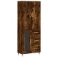 vidaXL Aparador alto madera contrachapada roble ahumado 69,5x34x180 cm vidaXL Aparador alto madera contrachapada roble ahumado 69,5x34x180 cm