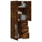 vidaXL Aparador alto madera contrachapada roble ahumado 69,5x34x180 cm vidaXL Aparador alto madera contrachapada roble ahumado 69,5x34x180 cm