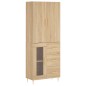 vidaXL Aparador alto madera contrachapada color roble 69,5x34x180 cm vidaXL Aparador alto madera contrachapada color roble 69,5x34x180 cm