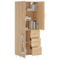 vidaXL Aparador alto madera contrachapada color roble 69,5x34x180 cm vidaXL Aparador alto madera contrachapada color roble 69,5x34x180 cm