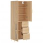 vidaXL Aparador alto madera contrachapada color roble 69,5x34x180 cm vidaXL Aparador alto madera contrachapada color roble 69,5x34x180 cm