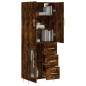 vidaXL Aparador alto madera contrachapada roble ahumado 69,5x34x180 cm vidaXL Aparador alto madera contrachapada roble ahumado 69,5x34x180 cm