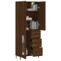 vidaXL Aparador alto madera contrachapada marrón roble 69,5x34x180 cm vidaXL Aparador alto madera contrachapada marrón roble 69,5x34x180 cm