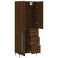 vidaXL Aparador alto madera contrachapada marrón roble 69,5x34x180 cm vidaXL Aparador alto madera contrachapada marrón roble 69,5x34x180 cm