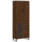 vidaXL Aparador alto madera contrachapada marrón roble 69,5x34x180 cm vidaXL Aparador alto madera contrachapada marrón roble 69,5x34x180 cm