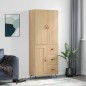 vidaXL Aparador alto madera contrachapada color roble 69,5x34x180 cm vidaXL Aparador alto madera contrachapada color roble 69,5x34x180 cm