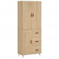vidaXL Aparador alto madera contrachapada color roble 69,5x34x180 cm vidaXL Aparador alto madera contrachapada color roble 69,5x34x180 cm