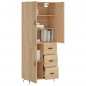 vidaXL Aparador alto madera contrachapada color roble 69,5x34x180 cm vidaXL Aparador alto madera contrachapada color roble 69,5x34x180 cm