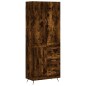 vidaXL Aparador alto madera contrachapada roble ahumado 69,5x34x180 cm vidaXL Aparador alto madera contrachapada roble ahumado 69,5x34x180 cm