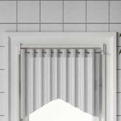 vidaXL Rieles de cortina 2 uds aluminio blanco y plateado 40-60 cm
