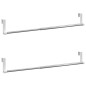 vidaXL Rieles de cortina 2 uds aluminio blanco y plateado 40-60 cm vidaXL Rieles de cortina 2 uds aluminio blanco y plateado 40-60 cm