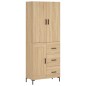 vidaXL Aparador alto madera contrachapada color roble 69,5x34x180 cm vidaXL Aparador alto madera contrachapada color roble 69,5x34x180 cm