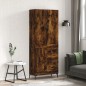 vidaXL Aparador alto madera contrachapada roble ahumado 69,5x34x180 cm vidaXL Aparador alto madera contrachapada roble ahumado 69,5x34x180 cm
