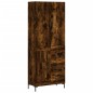 vidaXL Aparador alto madera contrachapada roble ahumado 69,5x34x180 cm vidaXL Aparador alto madera contrachapada roble ahumado 69,5x34x180 cm