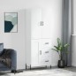vidaXL Aparador alto madera contrachapada blanco brillo 69,5x34x180 cm vidaXL Aparador alto madera contrachapada blanco brillo 69,5x34x180 cm
