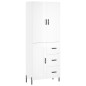 vidaXL Aparador alto madera contrachapada blanco brillo 69,5x34x180 cm vidaXL Aparador alto madera contrachapada blanco brillo 69,5x34x180 cm