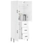 vidaXL Aparador alto madera contrachapada blanco brillo 69,5x34x180 cm vidaXL Aparador alto madera contrachapada blanco brillo 69,5x34x180 cm