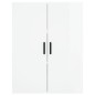 vidaXL Aparador alto madera contrachapada blanco brillo 69,5x34x180 cm vidaXL Aparador alto madera contrachapada blanco brillo 69,5x34x180 cm