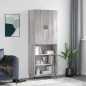 vidaXL Aparador alto madera contrachapada gris sonoma 69,5x34x180 cm vidaXL Aparador alto madera contrachapada gris sonoma 69,5x34x180 cm