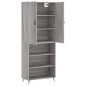 vidaXL Aparador alto madera contrachapada gris sonoma 69,5x34x180 cm vidaXL Aparador alto madera contrachapada gris sonoma 69,5x34x180 cm