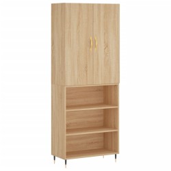 vidaXL Aparador alto madera contrachapada color roble 69,5x34x180 cm