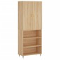 vidaXL Aparador alto madera contrachapada color roble 69,5x34x180 cm