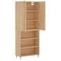 vidaXL Aparador alto madera contrachapada color roble 69,5x34x180 cm