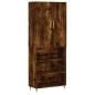 vidaXL Aparador alto madera contrachapada roble ahumado 69,5x34x180 cm vidaXL Aparador alto madera contrachapada roble ahumado 69,5x34x180 cm