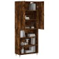 vidaXL Aparador alto madera contrachapada roble ahumado 69,5x34x180 cm vidaXL Aparador alto madera contrachapada roble ahumado 69,5x34x180 cm