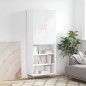 vidaXL Aparador alto madera contrachapada blanco brillo 69,5x34x180 cm vidaXL Aparador alto madera contrachapada blanco brillo 69,5x34x180 cm