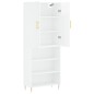 vidaXL Aparador alto madera contrachapada blanco brillo 69,5x34x180 cm vidaXL Aparador alto madera contrachapada blanco brillo 69,5x34x180 cm