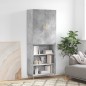 vidaXL Aparador alto madera contrachapada gris hormigón 69,5x34x180 cm vidaXL Aparador alto madera contrachapada gris hormigón 69,5x34x180 cm