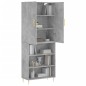 vidaXL Aparador alto madera contrachapada gris hormigón 69,5x34x180 cm vidaXL Aparador alto madera contrachapada gris hormigón 69,5x34x180 cm