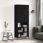vidaXL Aparador alto madera contrachapada negro 69,5x34x180 cm vidaXL Aparador alto madera contrachapada negro 69,5x34x180 cm