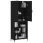 vidaXL Aparador alto madera contrachapada negro 69,5x34x180 cm vidaXL Aparador alto madera contrachapada negro 69,5x34x180 cm