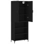 vidaXL Aparador alto madera contrachapada negro 69,5x34x180 cm vidaXL Aparador alto madera contrachapada negro 69,5x34x180 cm