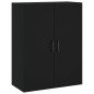 vidaXL Aparador alto madera contrachapada negro 69,5x34x180 cm vidaXL Aparador alto madera contrachapada negro 69,5x34x180 cm
