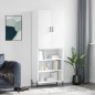 vidaXL Aparador alto madera contrachapada blanco 69,5x34x180 cm