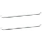 vidaXL Rieles de cortina 2 uds aluminio blanco y plateado 60-105 cm