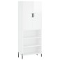 vidaXL Aparador alto madera contrachapada blanco brillo 69,5x34x180 cm vidaXL Aparador alto madera contrachapada blanco brillo 69,5x34x180 cm