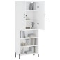 vidaXL Aparador alto madera contrachapada blanco brillo 69,5x34x180 cm vidaXL Aparador alto madera contrachapada blanco brillo 69,5x34x180 cm