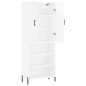 vidaXL Aparador alto madera contrachapada blanco brillo 69,5x34x180 cm vidaXL Aparador alto madera contrachapada blanco brillo 69,5x34x180 cm