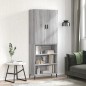 vidaXL Aparador alto madera contrachapada gris sonoma 69,5x34x180 cm vidaXL Aparador alto madera contrachapada gris sonoma 69,5x34x180 cm
