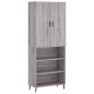 vidaXL Aparador alto madera contrachapada gris sonoma 69,5x34x180 cm vidaXL Aparador alto madera contrachapada gris sonoma 69,5x34x180 cm