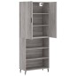 vidaXL Aparador alto madera contrachapada gris sonoma 69,5x34x180 cm vidaXL Aparador alto madera contrachapada gris sonoma 69,5x34x180 cm