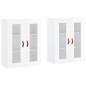 vidaXL Armarios de pared 2 uds madera de ingeniería blanco brillante vidaXL Armarios de pared 2 uds madera de ingeniería blanco brillante