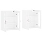 vidaXL Armarios de pared 2 uds madera de ingeniería blanco brillante vidaXL Armarios de pared 2 uds madera de ingeniería blanco brillante