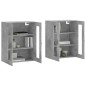 vidaXL Armarios de pared 2 uds madera de ingeniería gris hormigón vidaXL Armarios de pared 2 uds madera de ingeniería gris hormigón
